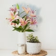 thumbnail image 1 of Yirtree 3 Branch Artificial Flowers Lily Real Touch Fake Flowers for Wedding Home Party Garden Shop Office Decoration Plastic Lily Photo Props Home Decor, 1 of 8