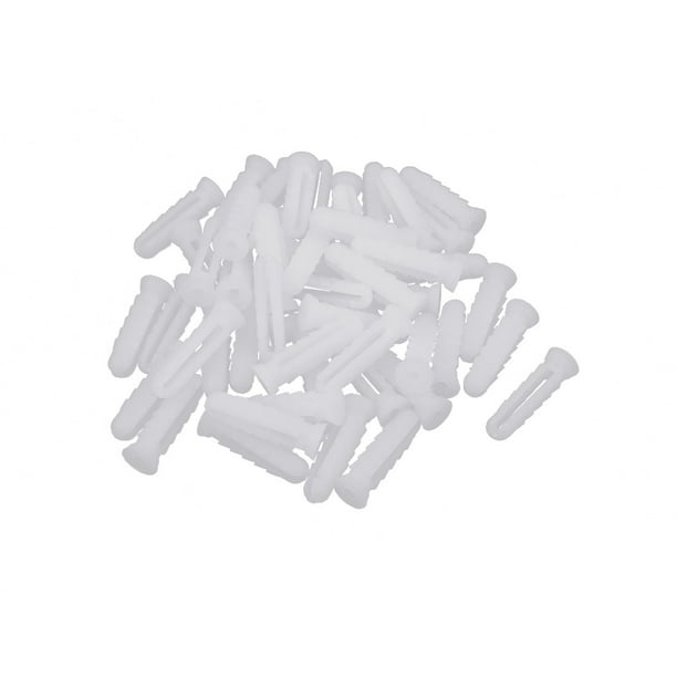 6mm x 25mm Plastic Expansion Nail Plugs Wall Anchor Screw White 50pcsv Walmart.ca