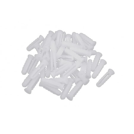 6mm x 25mm Plastic Expansion Nail Plugs Wall Anchor Screw White (Best Screws For Wall Plugs)