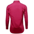 thumbnail image 3 of Men's Classic Fit Long Sleeve Wrinkle Resistant Button Down Premium Dress Shirt (Fuchsia,XL), 3 of 4