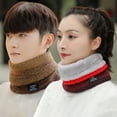thumbnail image 4 of Scarf Winter Double-Layer Neck Warmer Knit Fleece Lined Circle Loop Scarves Gifts, 4 of 8