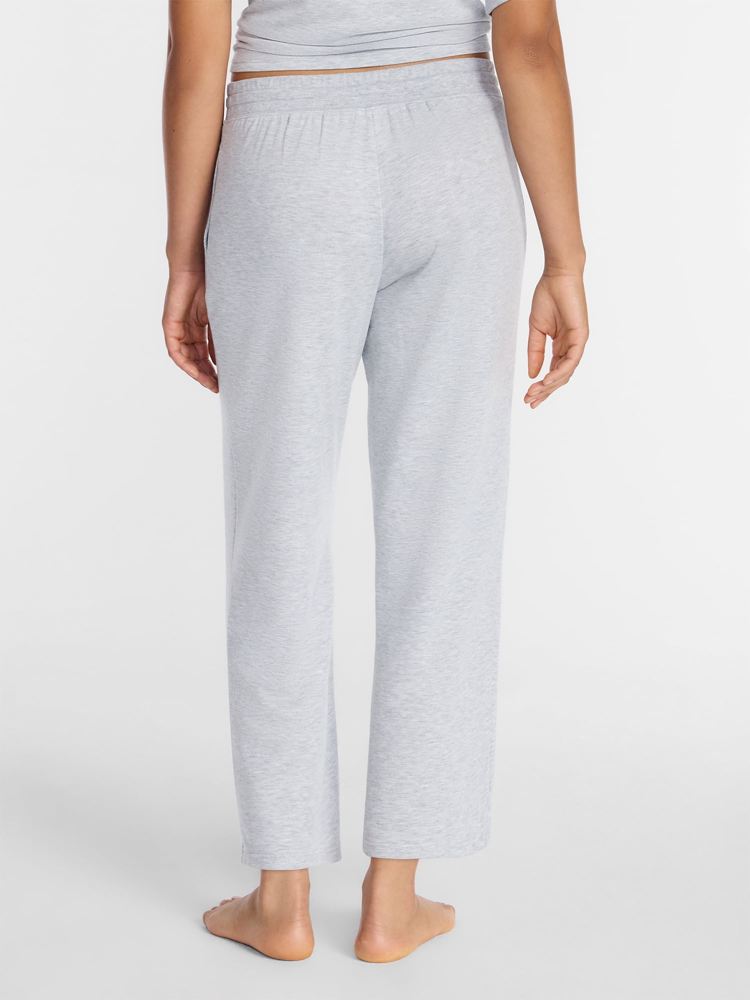 Joyspun Women's French Terry Knit Sleep Capri Pants, 25” Inseam, Sizes XS-3X