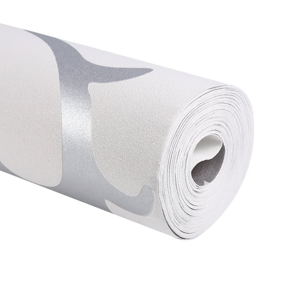 D Vertical Wallpaper,Luxury Embossed Nonwoven Bedroom Embossed Wallpaper Silver Embossed Wallpaper Sleek Aesthetic