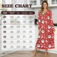 thumbnail image 7 of Tutolipy Christmas Nightgowns Santa Claus Printed Sleepwear V Neck Night Dress Ho Ho Printed Printed Loungewear for Home, XL, 7 of 7