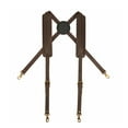 thumbnail image 5 of TOURBON Leather Tool Belt Suspenders Heavy Duty Carpenter Construction tool belt Fully Adjustable Framing Woodworking Men, 5 of 15