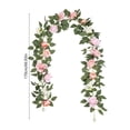 thumbnail image 3 of QAZbgdl Artificial Rose Leaf Vine Garland | 1-Piece Wedding Arch Decoration | 100cm, 170cm, or 200cm Length | Flexible Rattan with Pink & White Flowers for Outdoor & Indoor Decor, 3 of 6