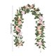 thumbnail image 3 of Guirnalda de hojas de rosa artificiales, flores de ratán sintético | Cortina flexible para arco, dintel y pérgola | Decoración para bodas, exteriores y hogar | Arreglo de mesa de plástico para puerta, 3 of 6