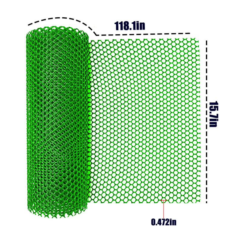 15.7″ x 10FT Green Plastic Chicken Wire Fence Mesh, Hexagonal Fencing Wire  for Gardening, Poultry Fencing, Chicken Wire Frame for Crafts, Floral  Netting – Maporch