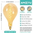 thumbnail image 4 of AMDTU LED 40W Warm Vintage Light Bulb, Dimmable, 4 of 9