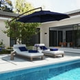 thumbnail image 2 of Mondawe 10ft Offset Cantilever Patio Umbrella,Patio Outdoor Market Umbrella UPF50+ UV Protection with Crank,Navy Blue, 2 of 7