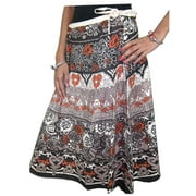 Mogul Women's Cotton Skirt Floral Print Boho Style Ethnic Skirts