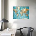 thumbnail image 3 of Nawypu World Map Wall Art Vintage Photos World Map Poster Nautical Office Art Canvas Wall Art Modern Framed Art Map of The World Painting Canvas Art Canvas Prints for Living Room Travel, 3 of 4