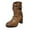 Khaki, variant on Woobling Womens Combat Boot Punk Ankle Booties Platform Winter Boots Slip Resistant Short Bootie Women Fashion Casual Shoes Khaki 7.5