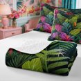 thumbnail image 4 of Manfei Boho Botanical Quilt Full 3-Piece,Hawaiian Tropical Leaves Full Bedspread Sets,1 Coverlet and 2 Pillowcases, 4 of 7