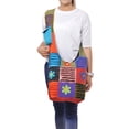 thumbnail image 2 of The Collection Royal Floral and Razor Multicolored Patch Cotton Hobo Bag, 2 of 5