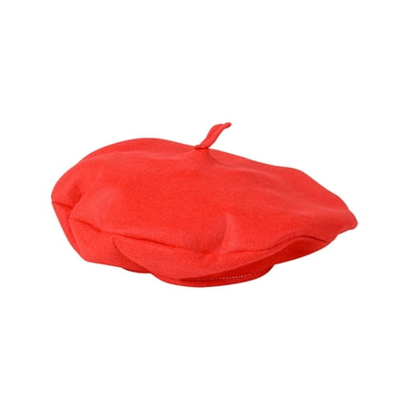 Route 66 Hot Rod - Adults Suave Red French Mime Artist Beret Hat Costume Accessory