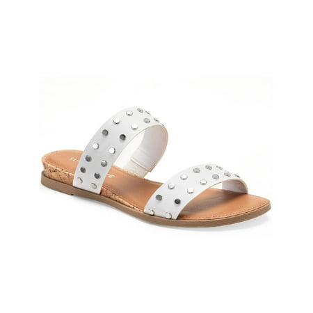 

Sun + Stone Womens Easten 2 Faux Leather Flats Wedge Sandals