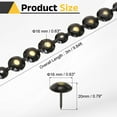 thumbnail image 2 of Upholstery Nailhead Trim, 3 Meters Glossy Upholstery Tacks Strips, Decorative Nail Trims with Nails for Sofa Headboard, Chair DIY Furniture Accessory (16mm Black-Gold), 2 of 7