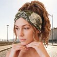 thumbnail image 2 of Floral Bandana Headbands for Women Knotted No Head Bands Soft Turban Headband Hair Accessories Boho Casual Sport Hair Accessories for Women Yoga Workout(Green,One Size), 2 of 4