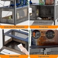 thumbnail image 6 of Homieasy 55 Gallon Fish Tank Stand with LED Light, 75 Gallon Aquarium Stand with Outlet and Storage Reptile Tank with Lockable Door and Ventilation Mesh, Black Oak, 6 of 6