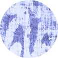 thumbnail image 1 of Ahgly Company Indoor Round Abstract Blue Modern Area Rugs, 6' Round, 1 of 4