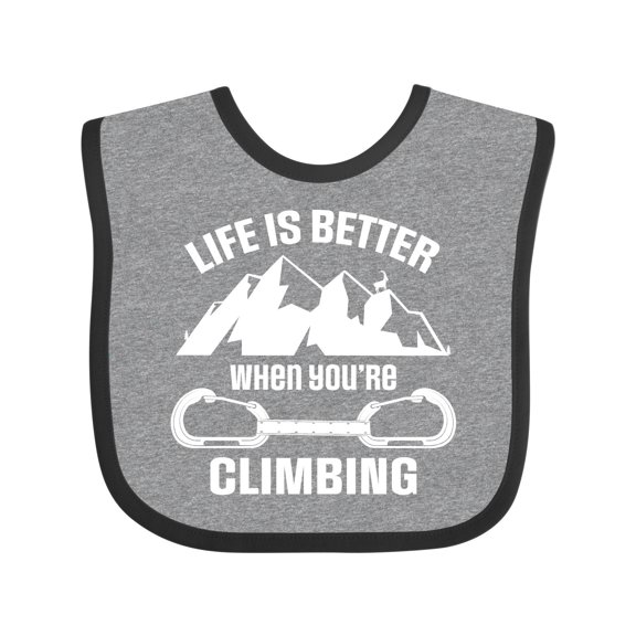 Inktastic Rock Climbing Mountains Boys or Girls Baby Bib