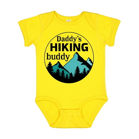 

Inktastic Daddy s Hiking Buddy with Mountains and Trees Boys or Girls Baby Bodysuit