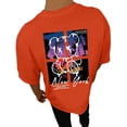 thumbnail image 3 of Retro Streetwear Hop T Shirts for Men Crewneck Short Sleeve Y2K Graphic Tee Relaxed Fit Summer Tops Orange XXXL, 3 of 8