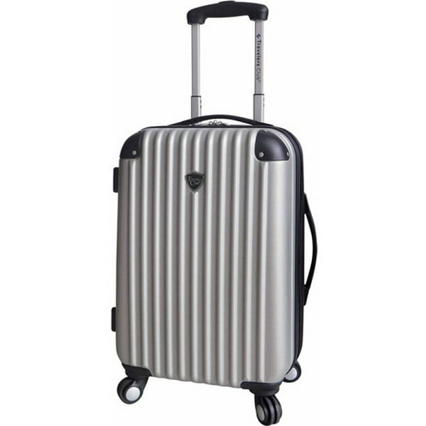 Travelers Club Travelers Club Chicago 20" Hardside Rolling Carry On Luggage Silver Walmart