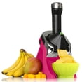 thumbnail image 1 of Yonanas 988HP Máquina para hacer postres suaves de frutas congeladas, veganas, sin lácteos, sin BPA, incluye 75 recetas, 200 vatios, rosa, 1 of 5