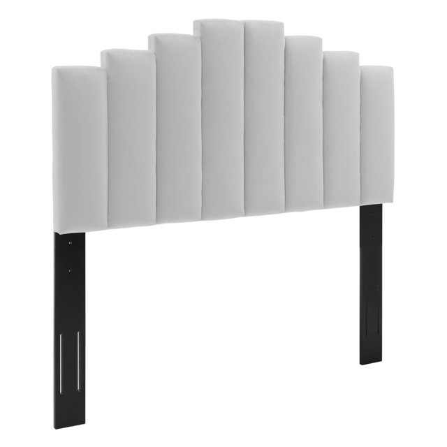 Noelle Performance Velvet Full/Queen Headboard - Light Gray