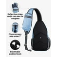thumbnail image 4 of WATERFLY Unisex Hiking Travel Sling Bag Cross-Body Shoulder Chest Bag,Starry Sky Blue, 4 of 7