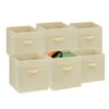 Handy Laundry Foldable Storage Cube Bins - Beige - Pack of 6