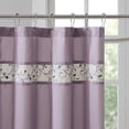 thumbnail image 1 of Cortina de ducha de tela de flora serena, cortinas de ducha de transición bordadas para el baño, 72 x 72, morado Madison Park Ver descripción, 1 of 2