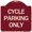 Burgundy, variant on SignMission A-DES-BG-1824-24200 18 x 24 in. Designer Series Sign - Cycle Parking Only, Black & Gold