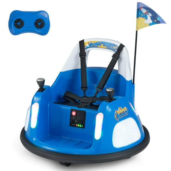 Costway 12V Kids Bumper Car,360° Spin & Remote.Battery-Powered,for 1.5-6 ages.Navy