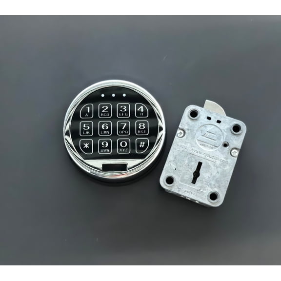 Stack-On Elite Lock Gun Safe Lock Replacement LED Keypad Chrome & Swing Bolt .