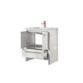 thumbnail image 3 of Lafarre 30 in W x 20 in D White Bath Vanity, White Quartz Top and Rose Gold Faucet Set, 3 of 3
