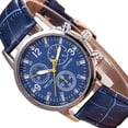 thumbnail image 3 of Sonducket Hombres Correa de cuero Correa Caja de aleación Casual Fitness Reloj de Boy Round Sport Relojes Azul, 3 of 6