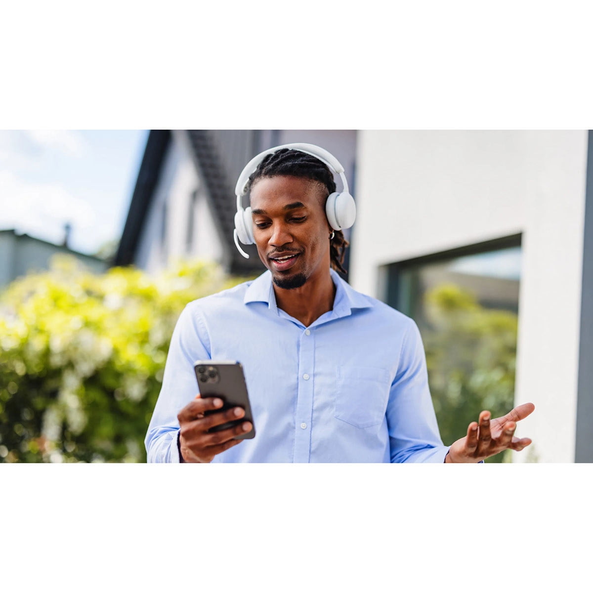 Logitech Zone Wireless 2 ES Active Noise Cancelling Closed-Back On-Ear Stereo Headset, Off-White