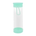 thumbnail image 3 of Clear Water Bottle 14oz / 410ml Wide Mouth Glass Bottles with Strap, Lids for Juicing, Smoothies, Infused Water, Beverage Storage, Blue, 3 of 7