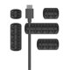 thumbnail image 1 of Organizador de escritorio con clips para cables - Paquete de 5 - Gestión de cables, bridas adhesivas de silicona para cables, almacenamiento de cables de escritorio para cargador/computadora/ratón/auriculares/cables telefónicos, etc. Rojo Verde, 1 of 5