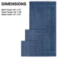 thumbnail image 6 of Casa Lino 8Pc Premium Bath Towel Set (2 Bath Towels, 4 Washcloths, 2 Hand Towels) - 100% Cotton, 400GSM & Ultra Absorbent (Cobalt), 6 of 6
