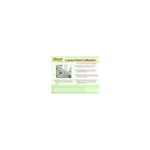 Cheer Collection  Silky Soft Luxurious Rayon from Bamboo Sheet Set White King