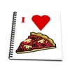 3dRose I Love Pizza - Mini Notepad, 4 by 4-inch