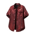 thumbnail image 5 of Tisuna Mens Shirts Short Sleeve Button Down Breathable Summer T-Shirts Mens Classic Collared Beach Shirts For Holiday Casual Wear Red Size Xxl, 5 of 9