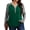 03 Dark Green, variant on Womens Plus Size Long Sleeve Henley Tops V Neck Casual Loose Fit Shirts Blouses Trendy Clothes XL-5XL