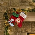 thumbnail image 6 of BGZLEU Christmas Stockings Xmas Santa Stockings Fireplace Hanging Stockings for Kids Family Holiday Christmas Decoration Party Decor 15 Inch Red, 6 of 8