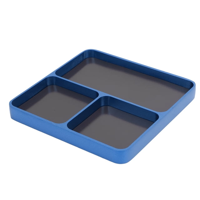 Soporte de Bandeja de Herramientas de reparación de Tornillos RC, Placa de Almacenamiento de Tornillos de Aleación de Aluminio Con 3 Rejillas Aspecto Elegante para Coche RC