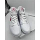 thumbnail image 5 of Ni - ke Air Jordan 1 Mid Womens White University Red BQ6472-106 Size 10.5 Women's 9 Men, 5 of 5